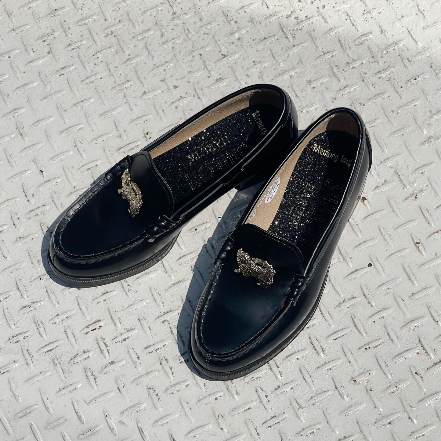 Memory Loafer"Bella" / BLACK / SIIILON×HARUTA ローファー