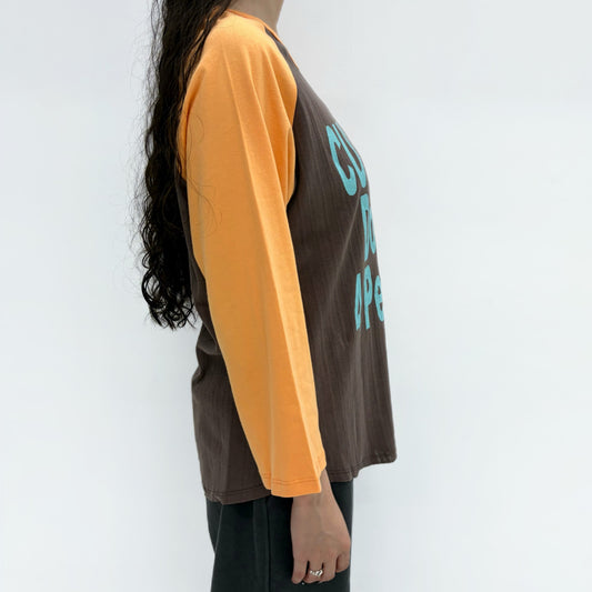 [F.E.E.S] eyelet raglan t-shirt / brown / ラグランスリーブTシャツ