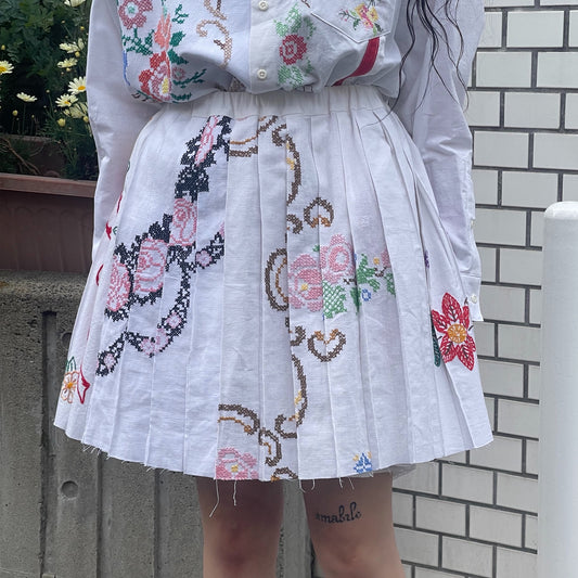 【SHEEP別注】TABLE CLOTH PLEATED SKIRT / テーブルクロスプリーツスカート