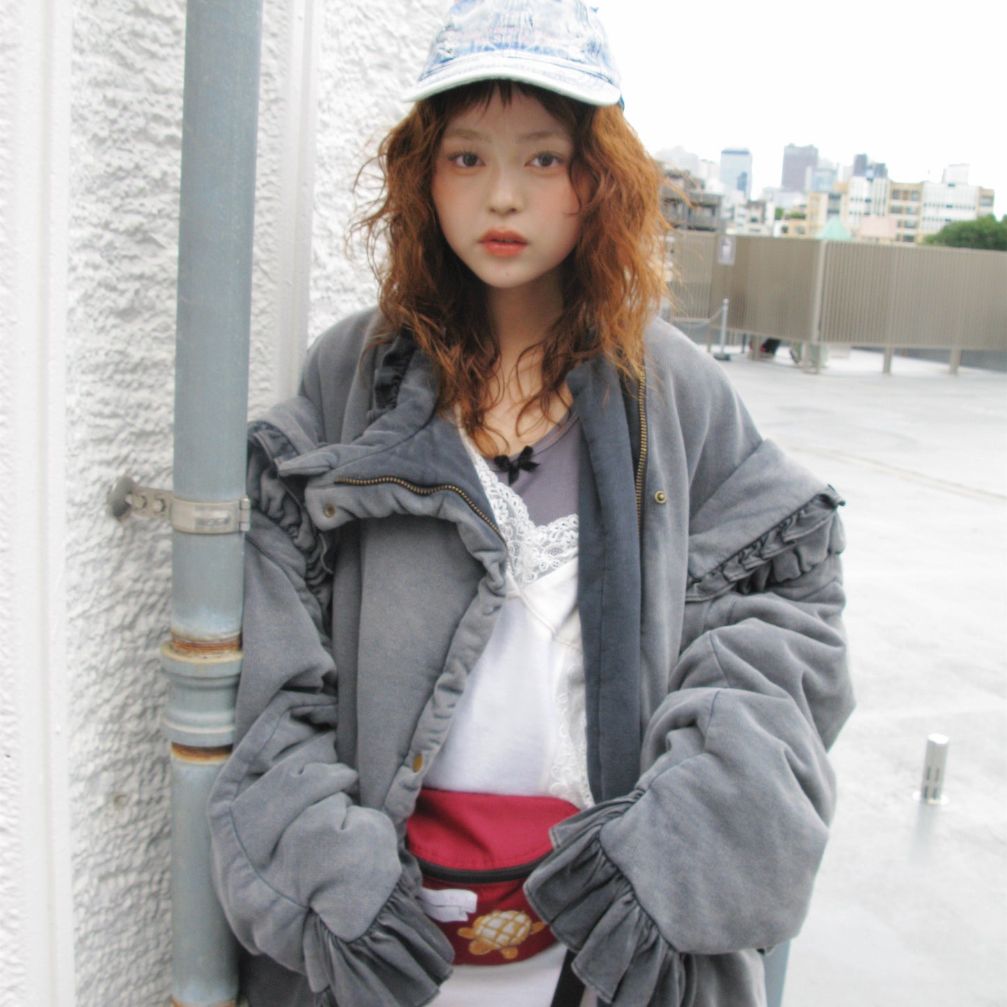 I'M THE BREAD WAIST BAG / WINE / グラフィックプリントウェストバッグ