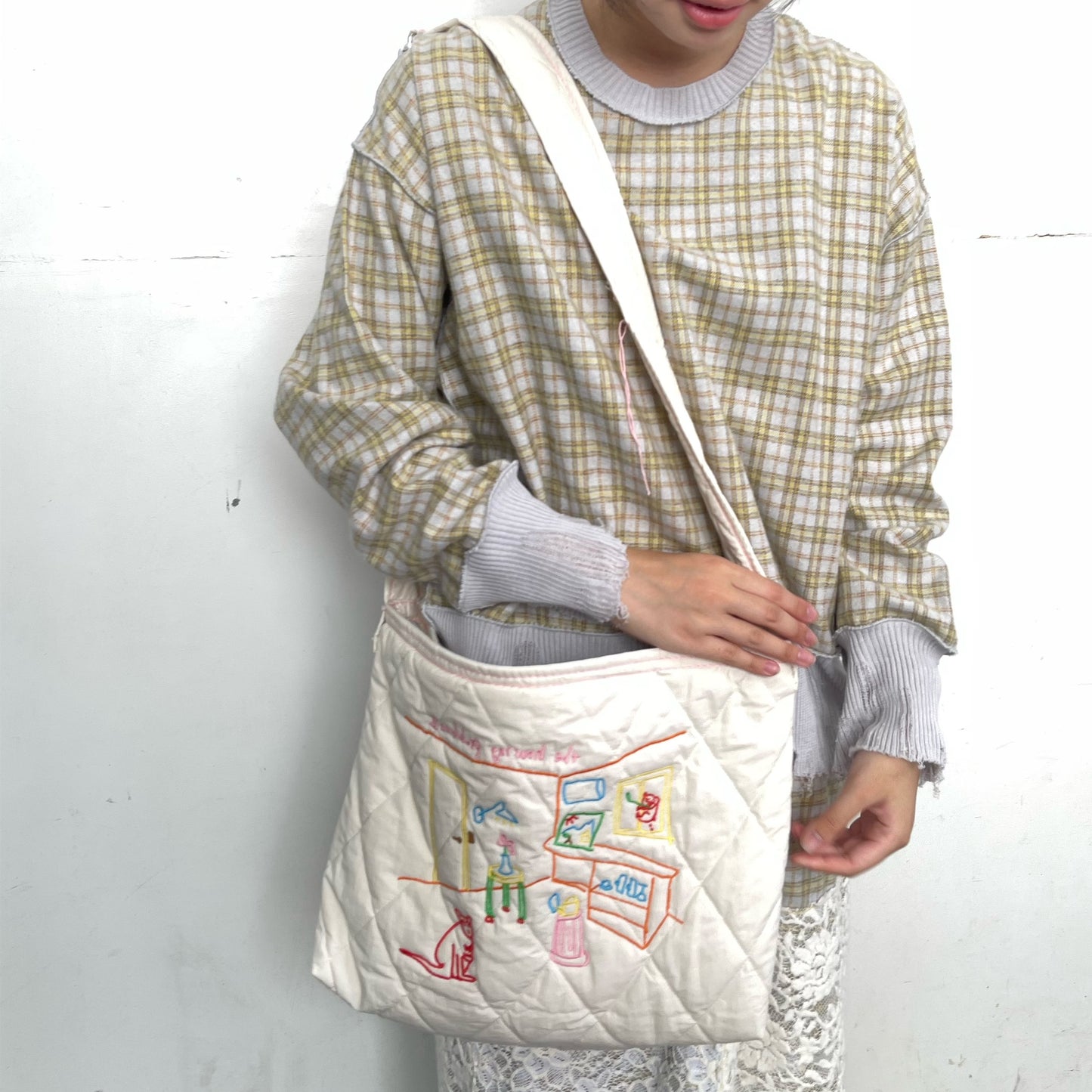 quilting shoulder bag / pink / キルティングショルダーバッグ