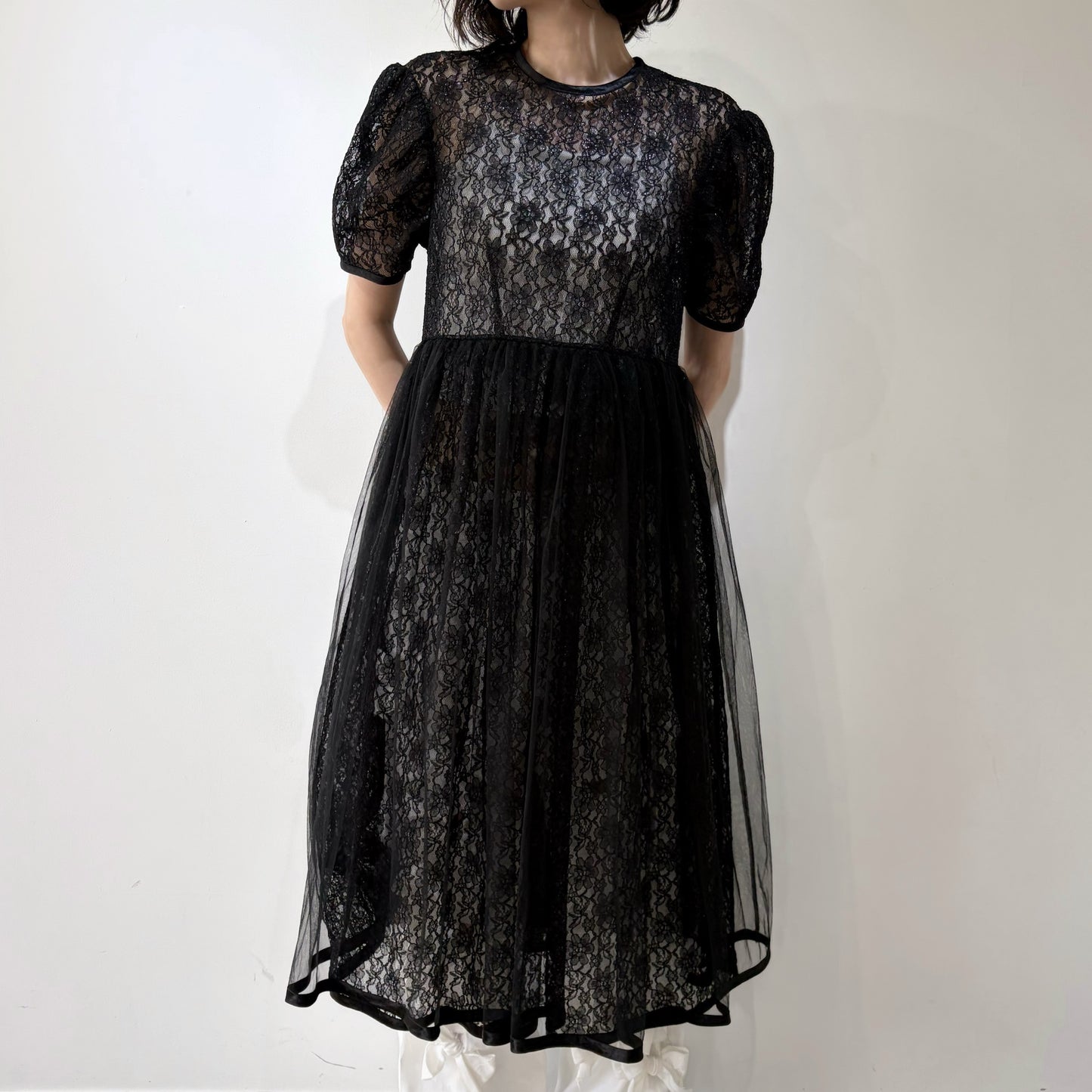 Lace dress / Black / レースドレス