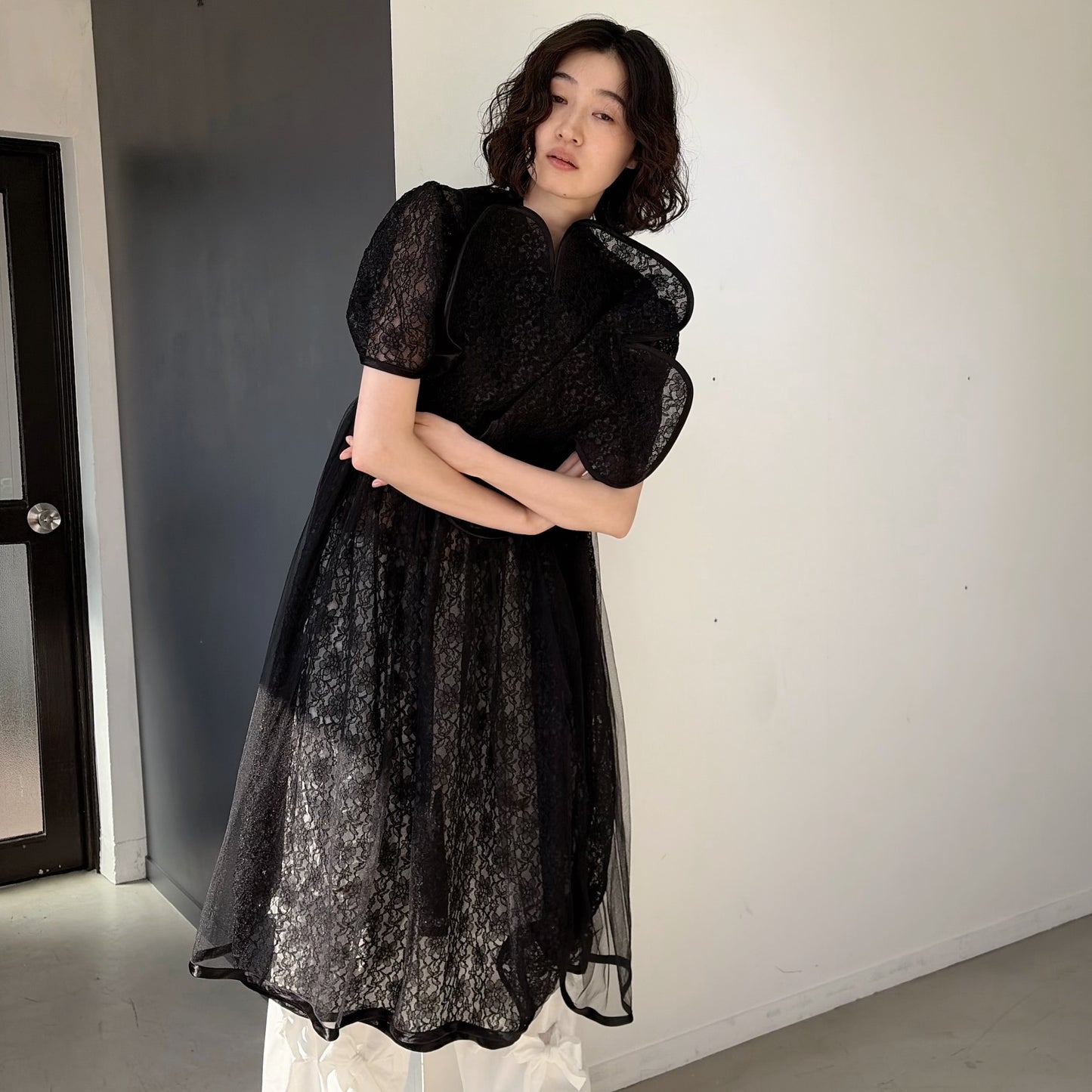 Lace dress / Black / レースドレス