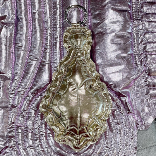CHANDELIER KEYCHAIN / GOLD / キルティングキーホルダー