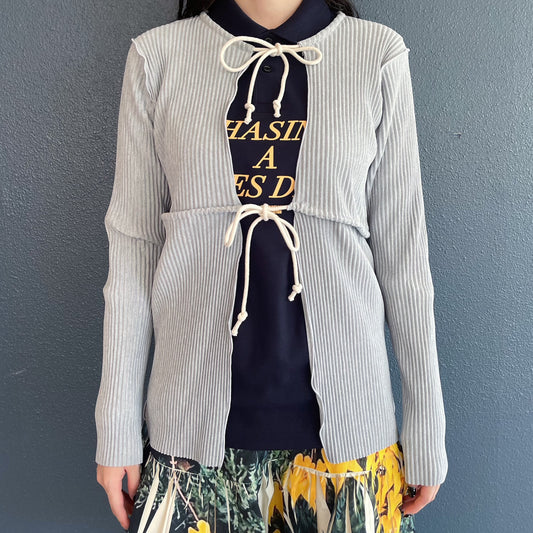CRISP ROPE CARDIGAN / GRAY / クリスプロープカーディガン