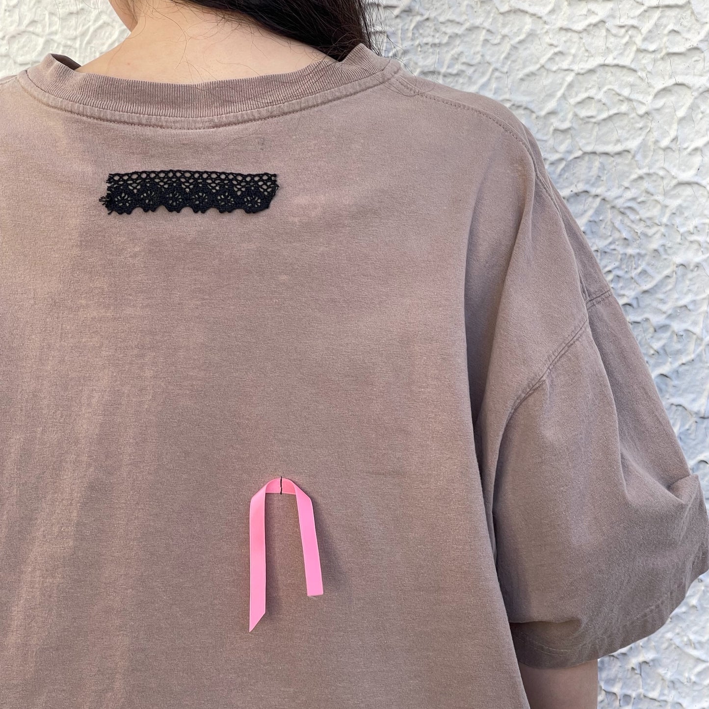 【trust teji 】Short sleeve tee dress+ / Brown / ショートスリーブTシャツ