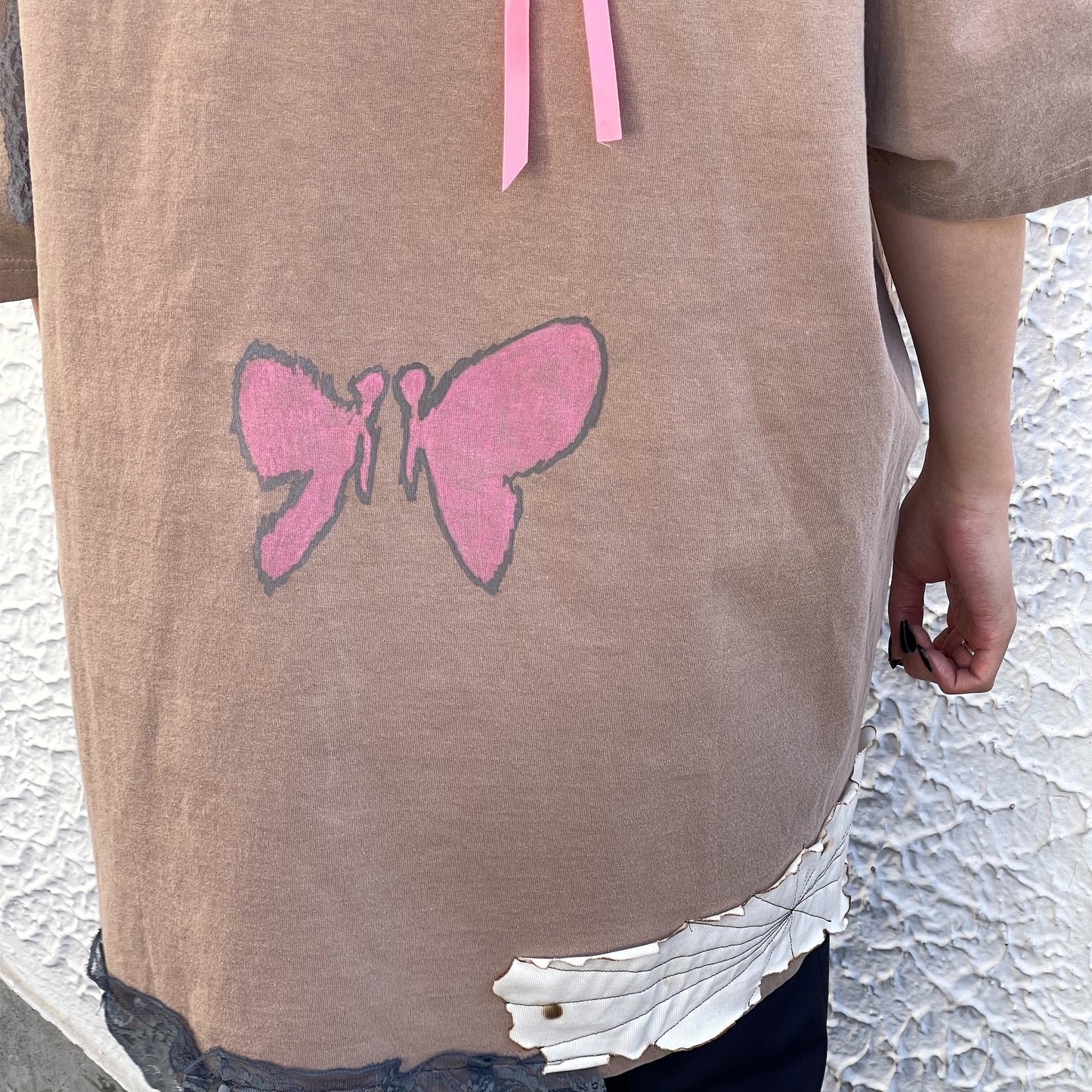 【trust teji 】Short sleeve tee dress+ / Brown / ショートスリーブTシャツ