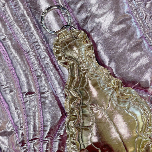 CHANDELIER KEYCHAIN / GOLD / キルティングキーホルダー
