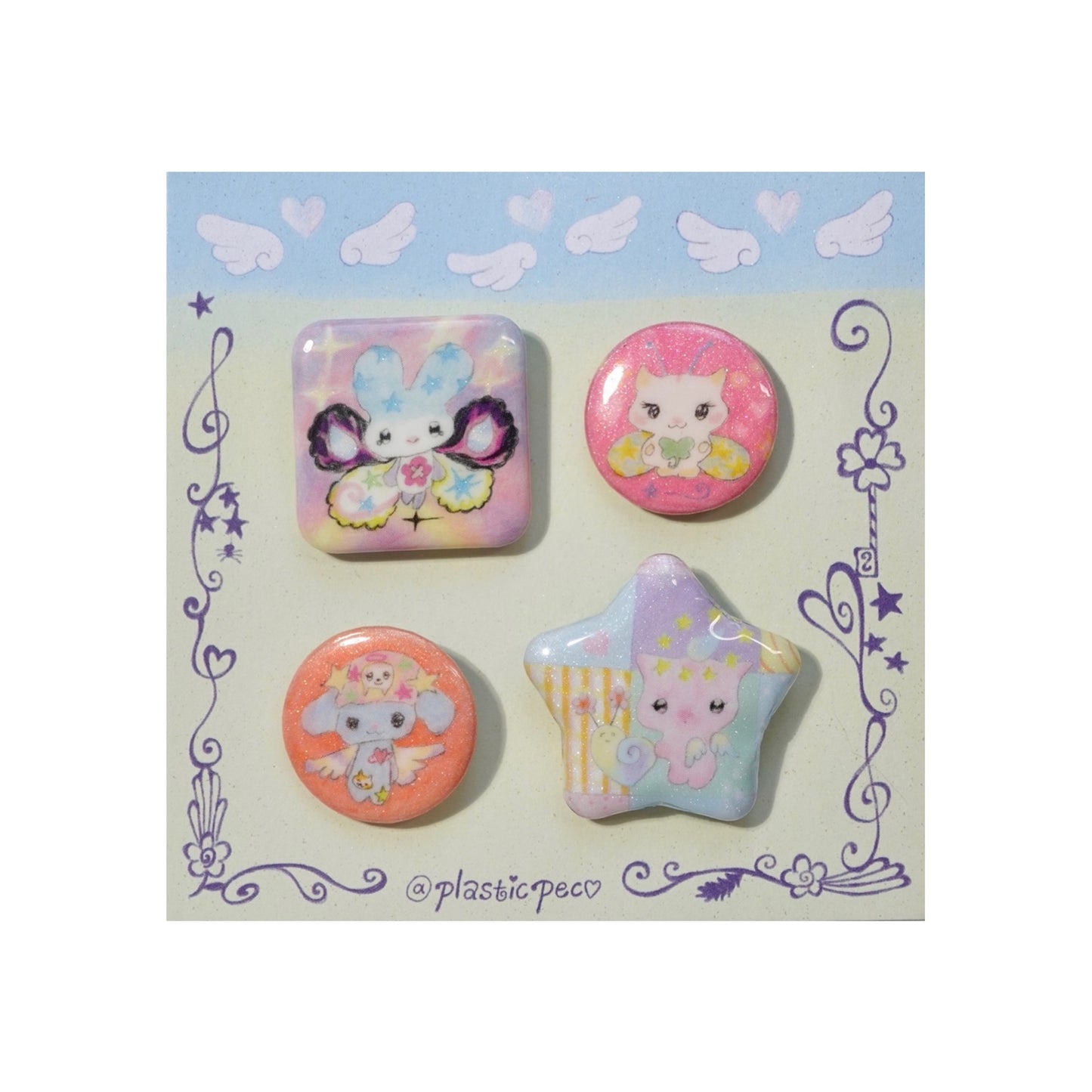 【peco】Badge Set - Angel Friends / バッジセット