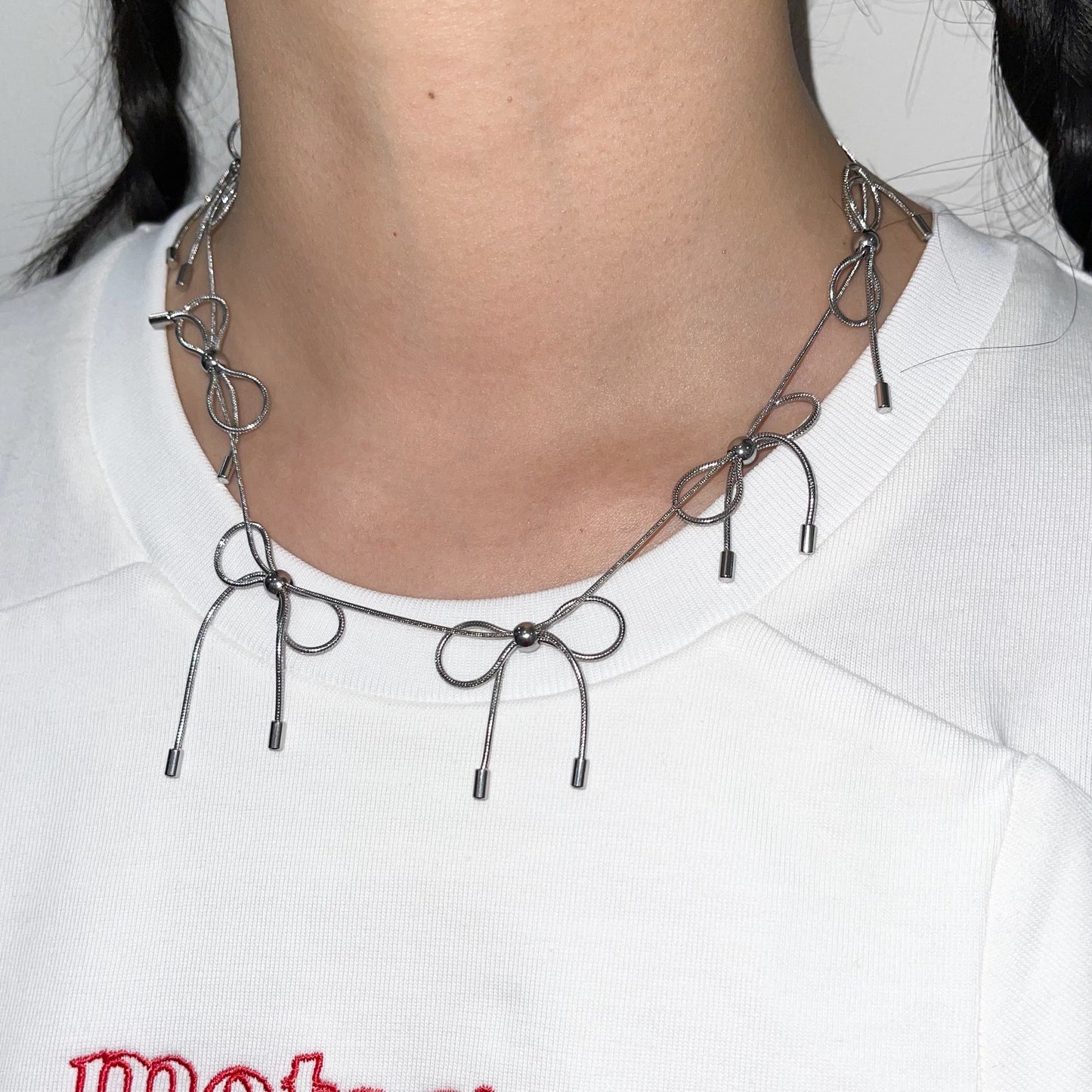 Bow Necklace / Silver / リボンネックレス | シープ / SHEEP | marlandbackus