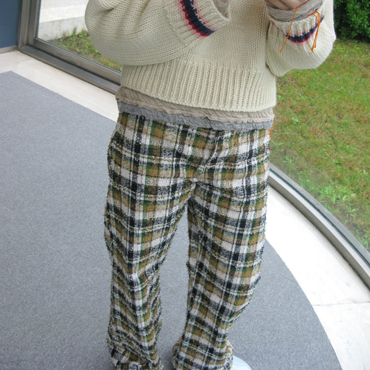 loop needle pants / check / ループニードルパンツ