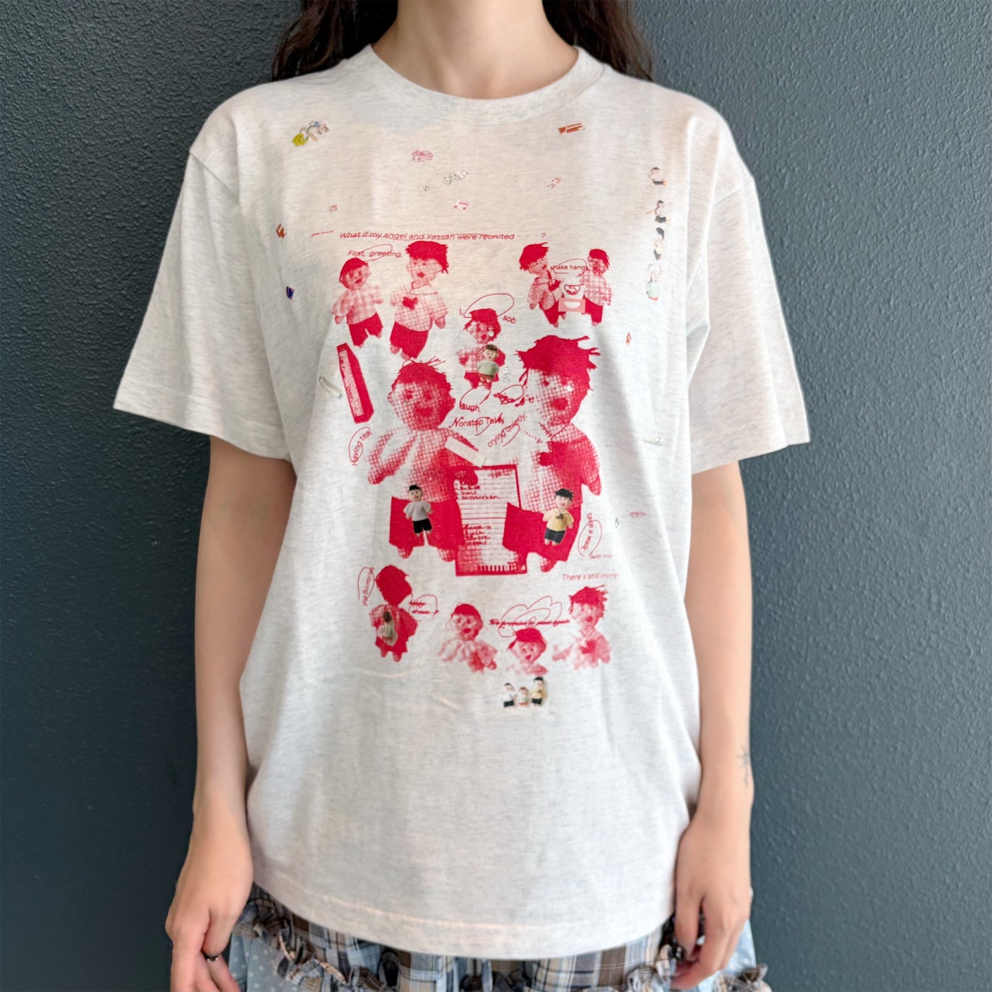 We are 友 T-shirt / ash gray / プリントTシャツ