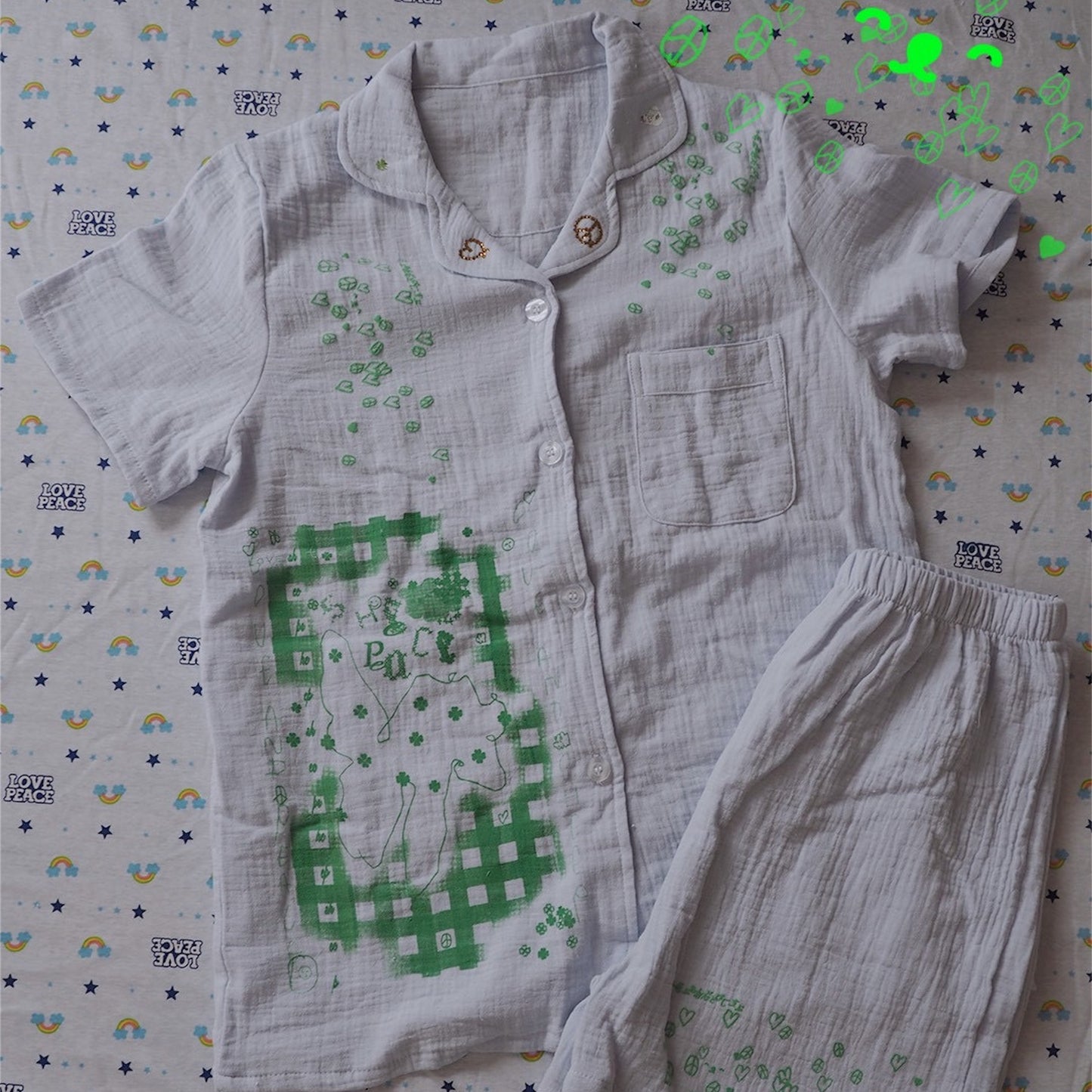 【SHEEP SOUVENIR】♡love & sheep✌︎ pajamas / light blue / パジャマ