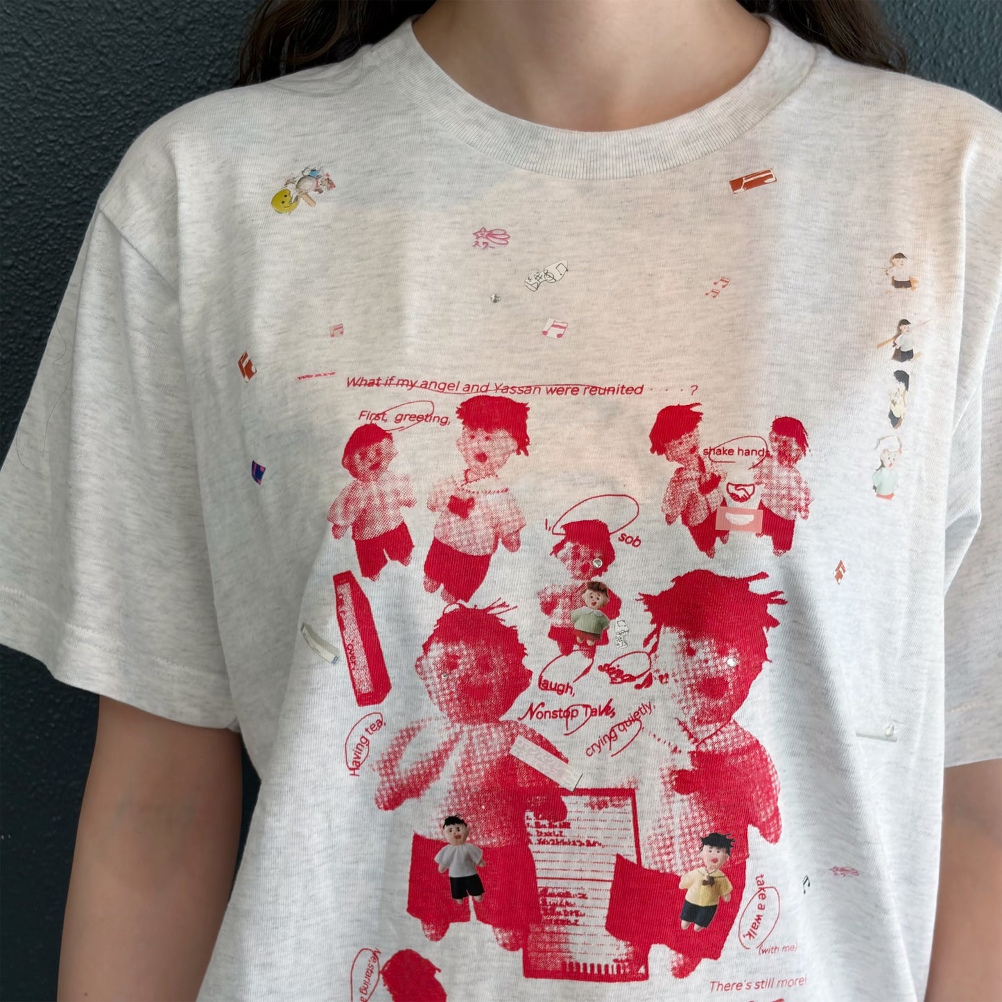 We are 友 T-shirt / ash gray / プリントTシャツ