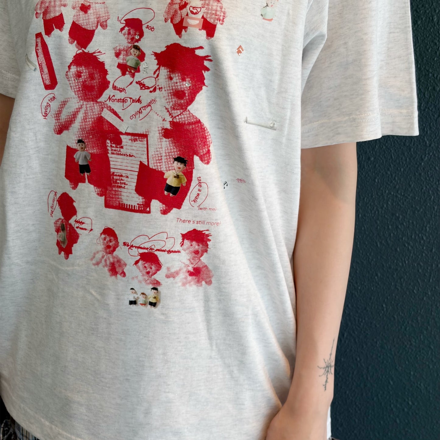 We are 友 T-shirt / ash gray / プリントTシャツ