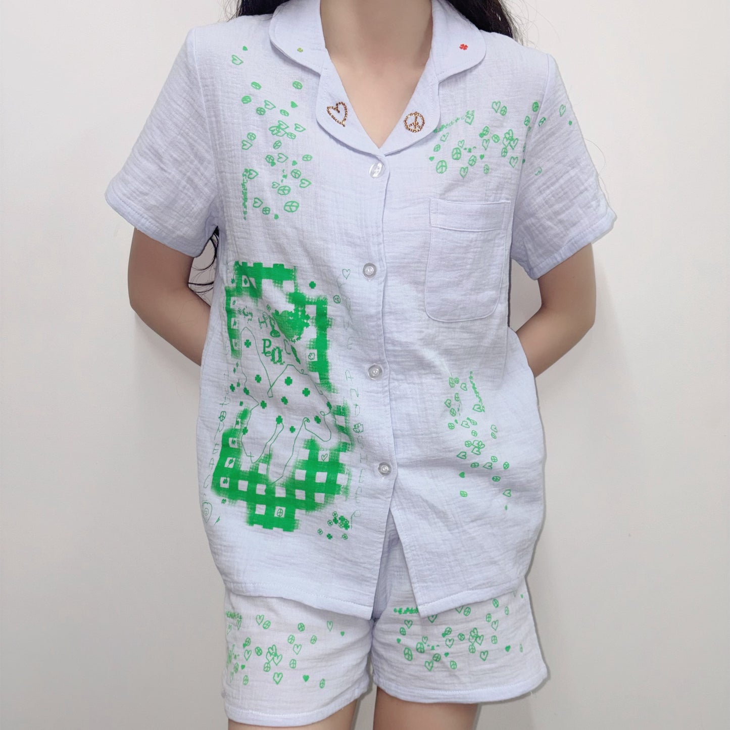 【SHEEP SOUVENIR】♡love & sheep✌︎ pajamas / light blue / パジャマ