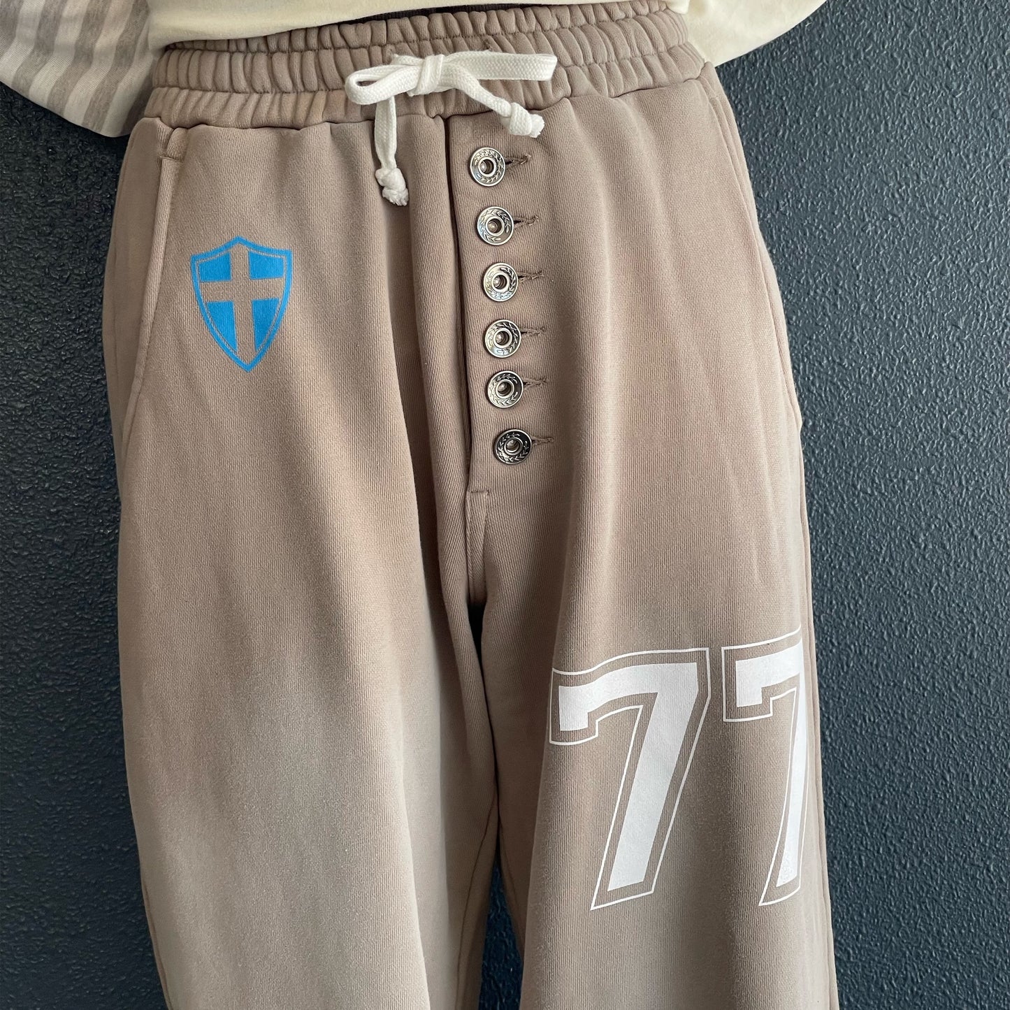 [fa.er.ie] button jersey sweatpants / cocoa / スウェットパンツ