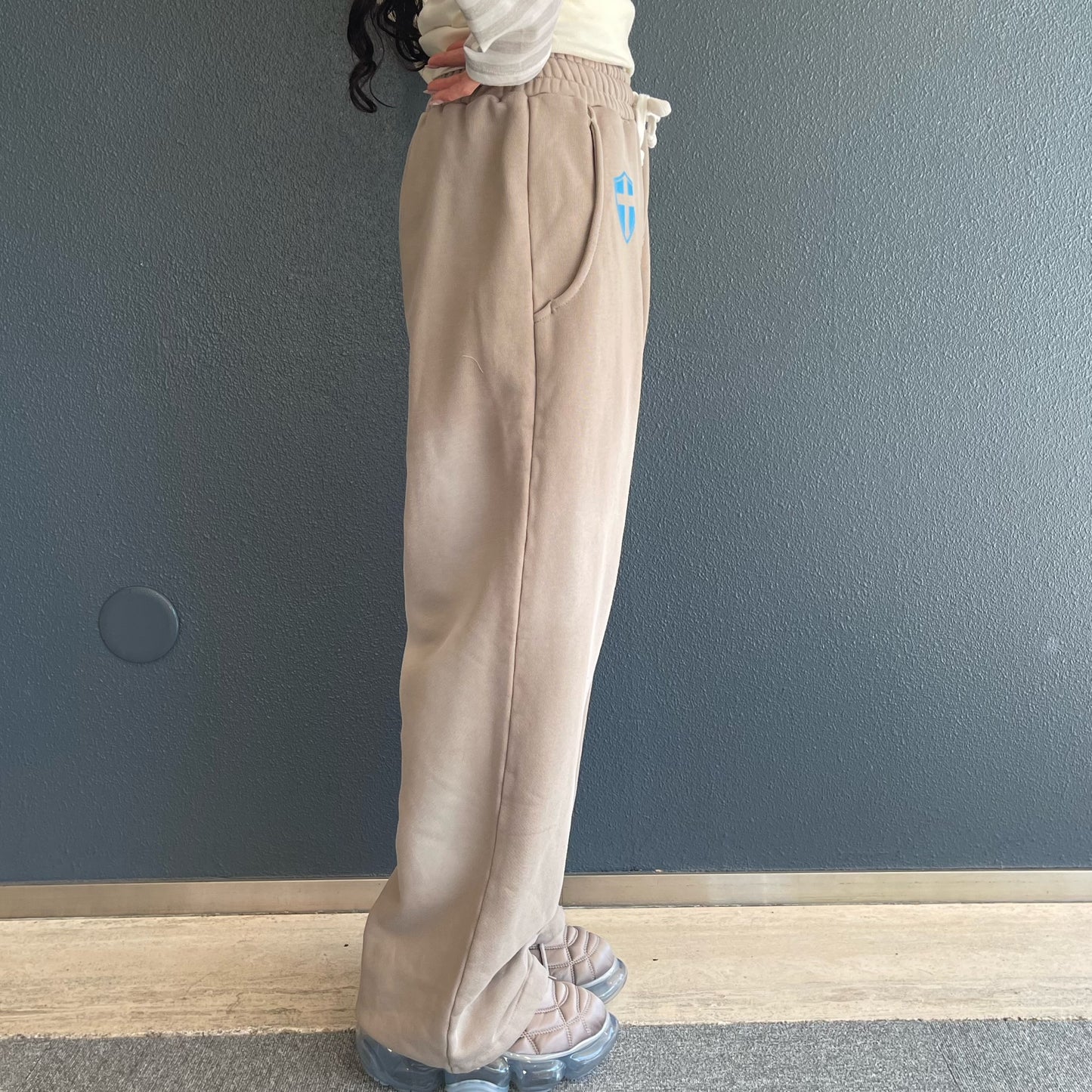 [fa.er.ie] button jersey sweatpants / cocoa / スウェットパンツ