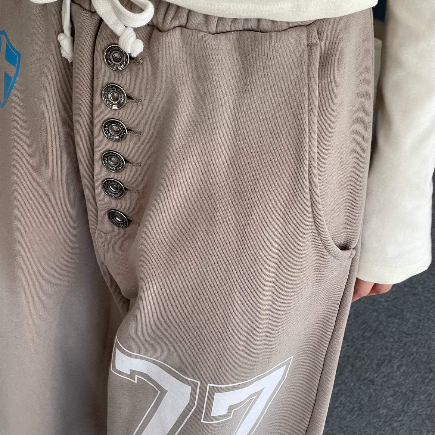 [fa.er.ie] button jersey sweatpants / cocoa / スウェットパンツ