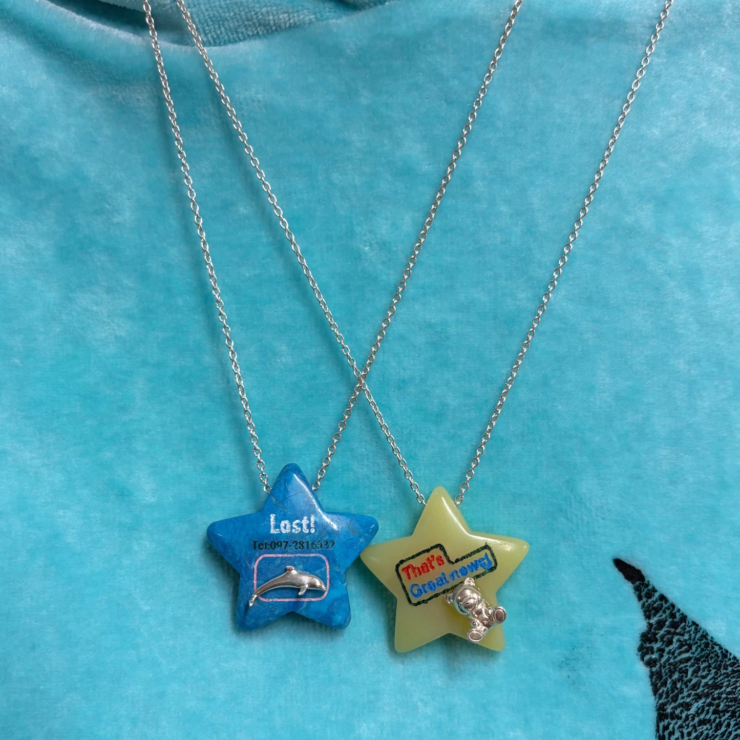 Stone Canvas - Star Necklace / Turquoise&LostNFound Dolphin / スターストーンネックレス