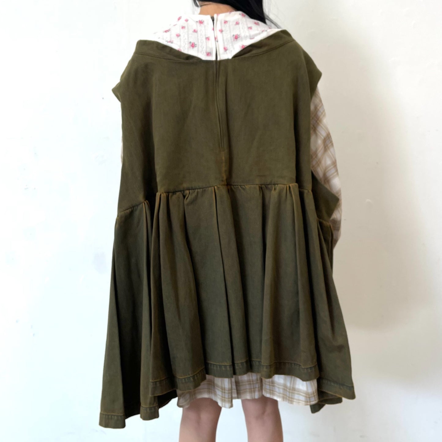 CORN FIELD DENIM DRESS / KHAKI / サーマルデニムドレス