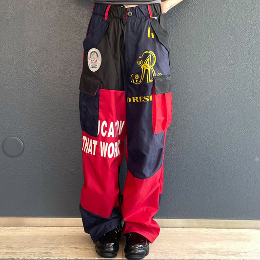 DE / RE VINTAGE NJ/FHS /CARGO / リメイクスポーツカーゴパンツ