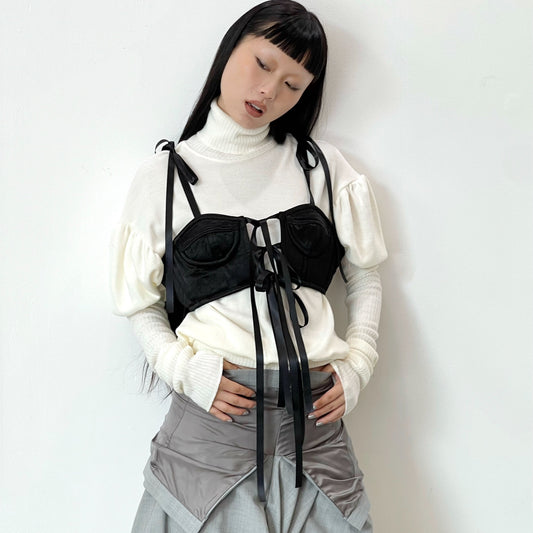 Ribbon bustier / Black / リボンビスチェ