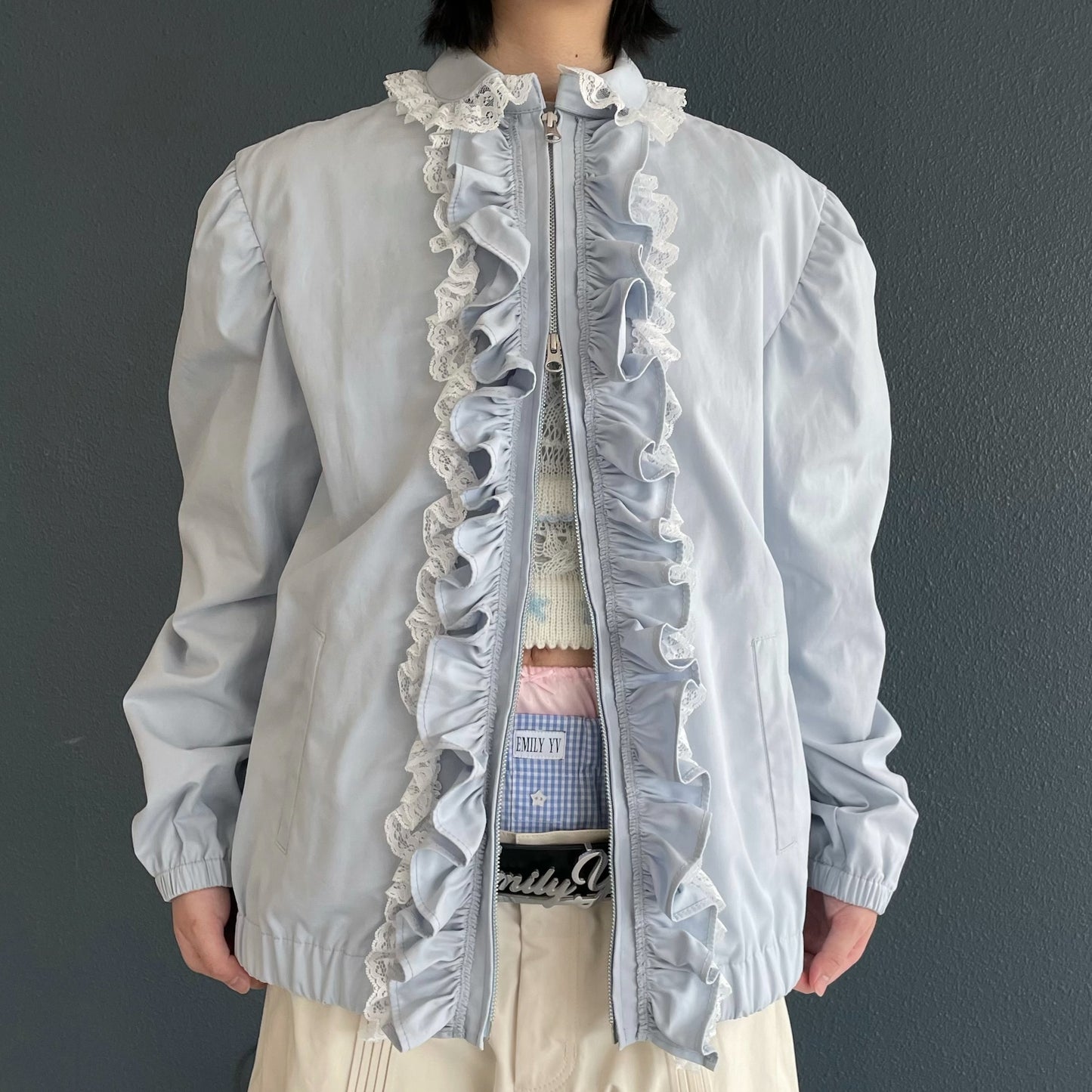 Frill jacket / Blue / フリルジャケット