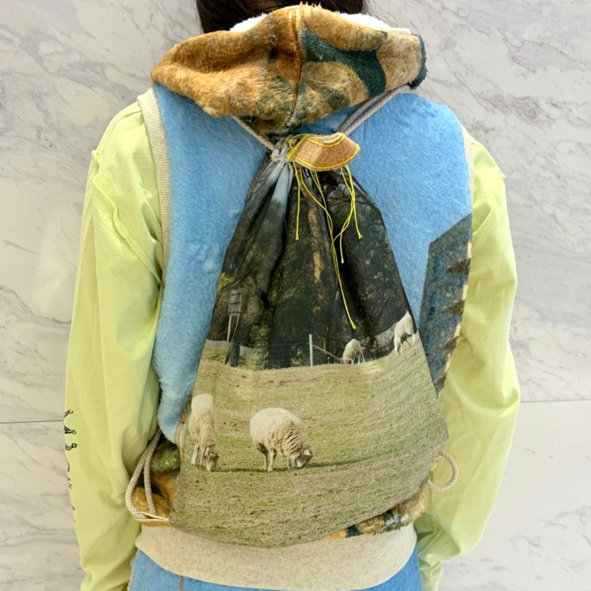 【SHEEP別注】print knapsack / SHEEP / タフタプリントナップサック