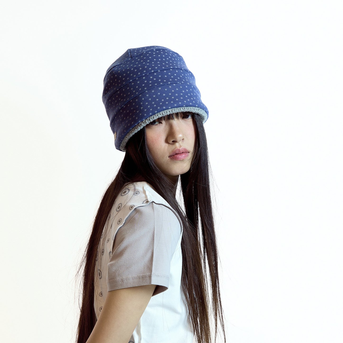 ROUGH STAR REVERSIBLE BEANIE / GREY / リバーシブルビーニー