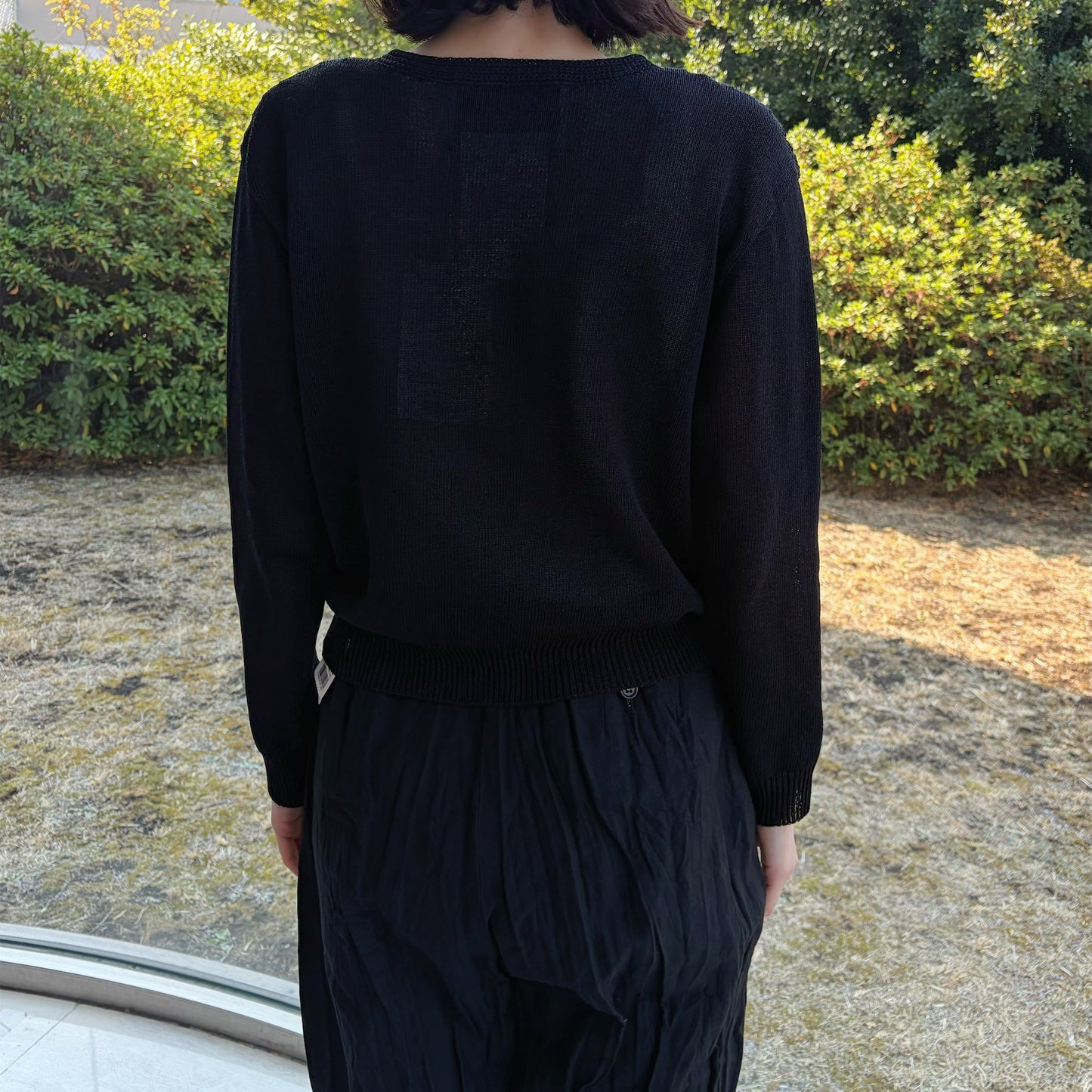 embroidered cardigan / black / 刺繍カーディガン