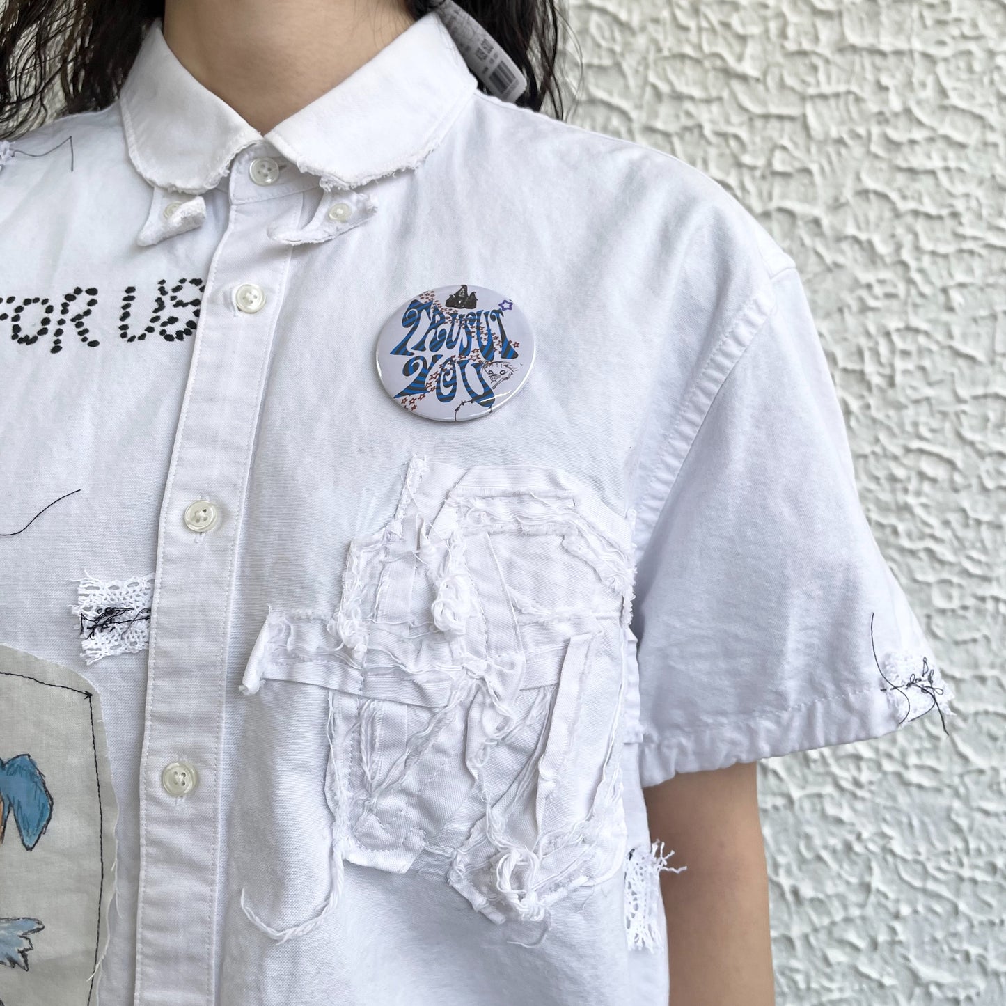 trust teji x TONII MONDO collabolation★Bond shirts / White / ボンドシャツ