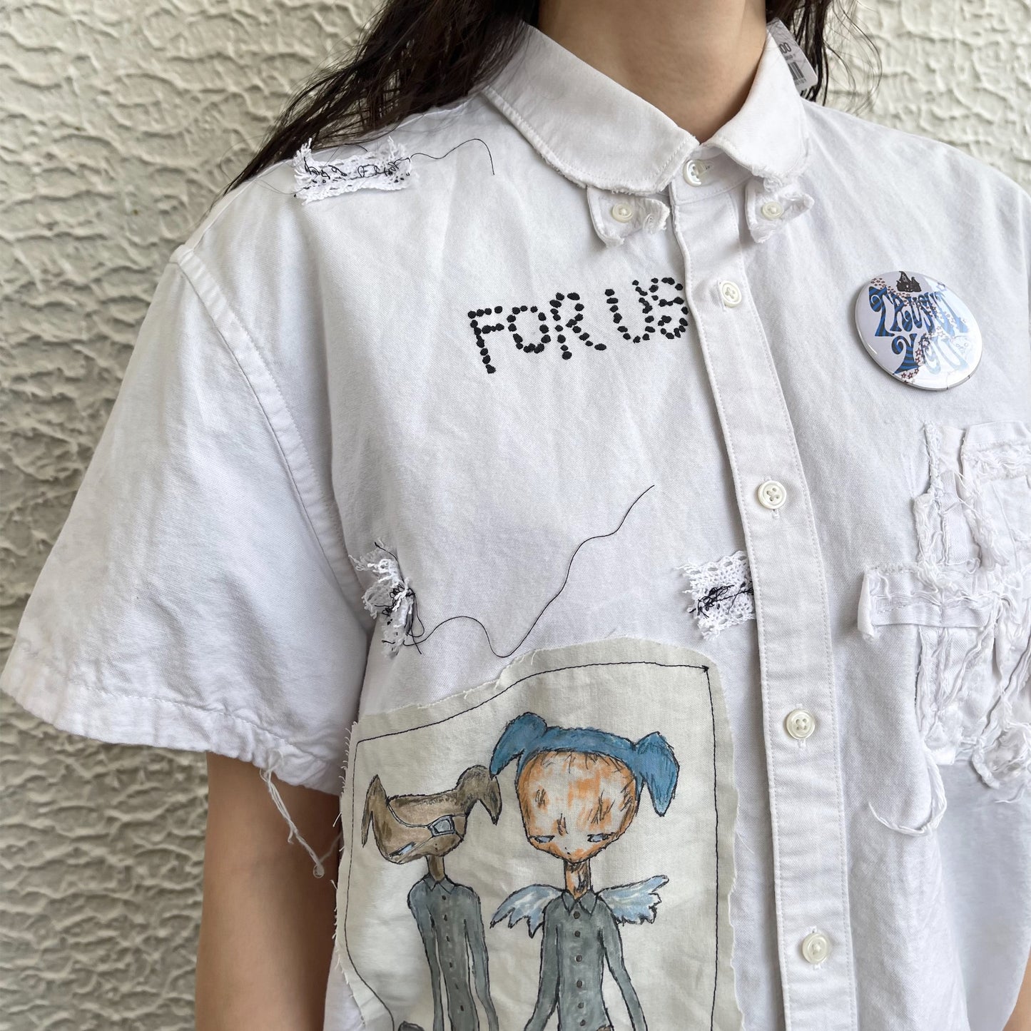 trust teji x TONII MONDO collabolation★Bond shirts / White / ボンドシャツ