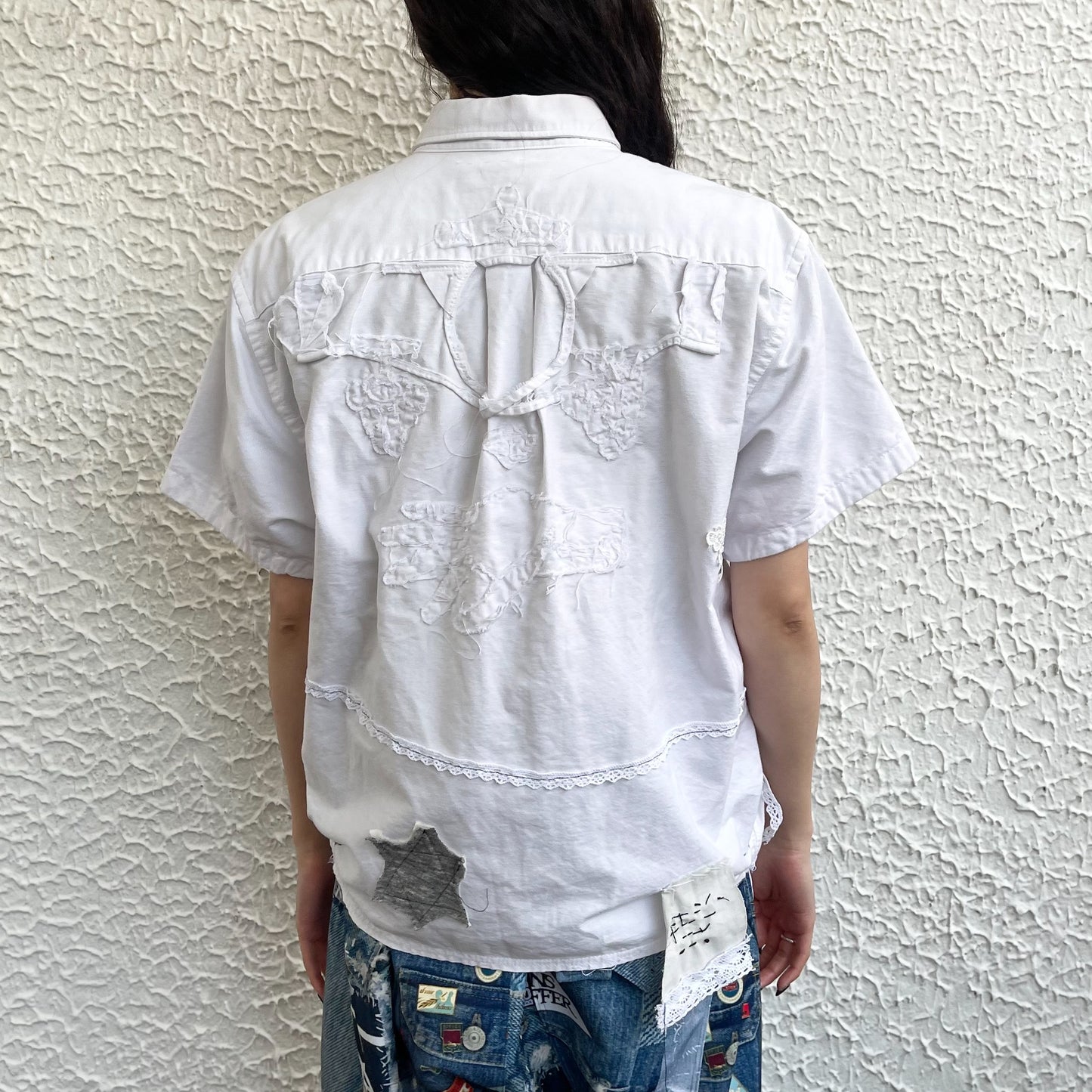 trust teji x TONII MONDO collabolation★Bond shirts / White / ボンドシャツ