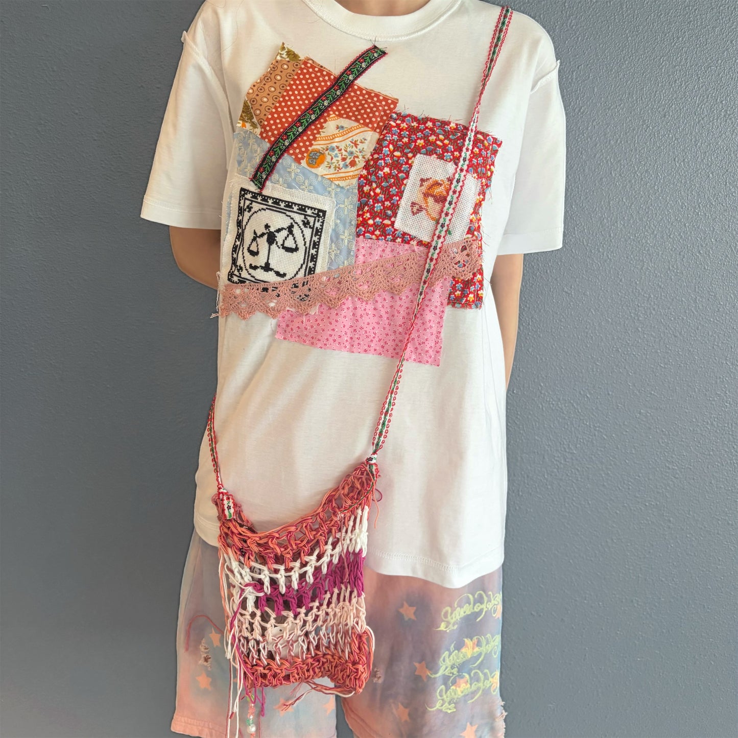 Knit mini bag B / ニットミニバッグ