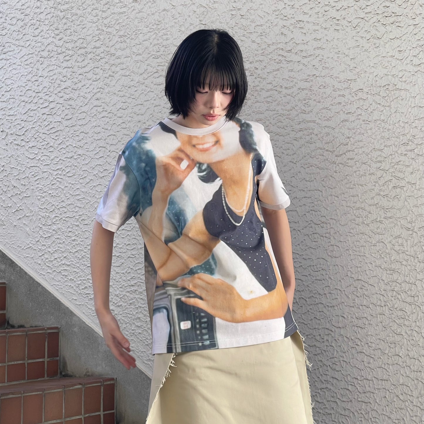 Mom's smile Tee / print / プリントTシャツ