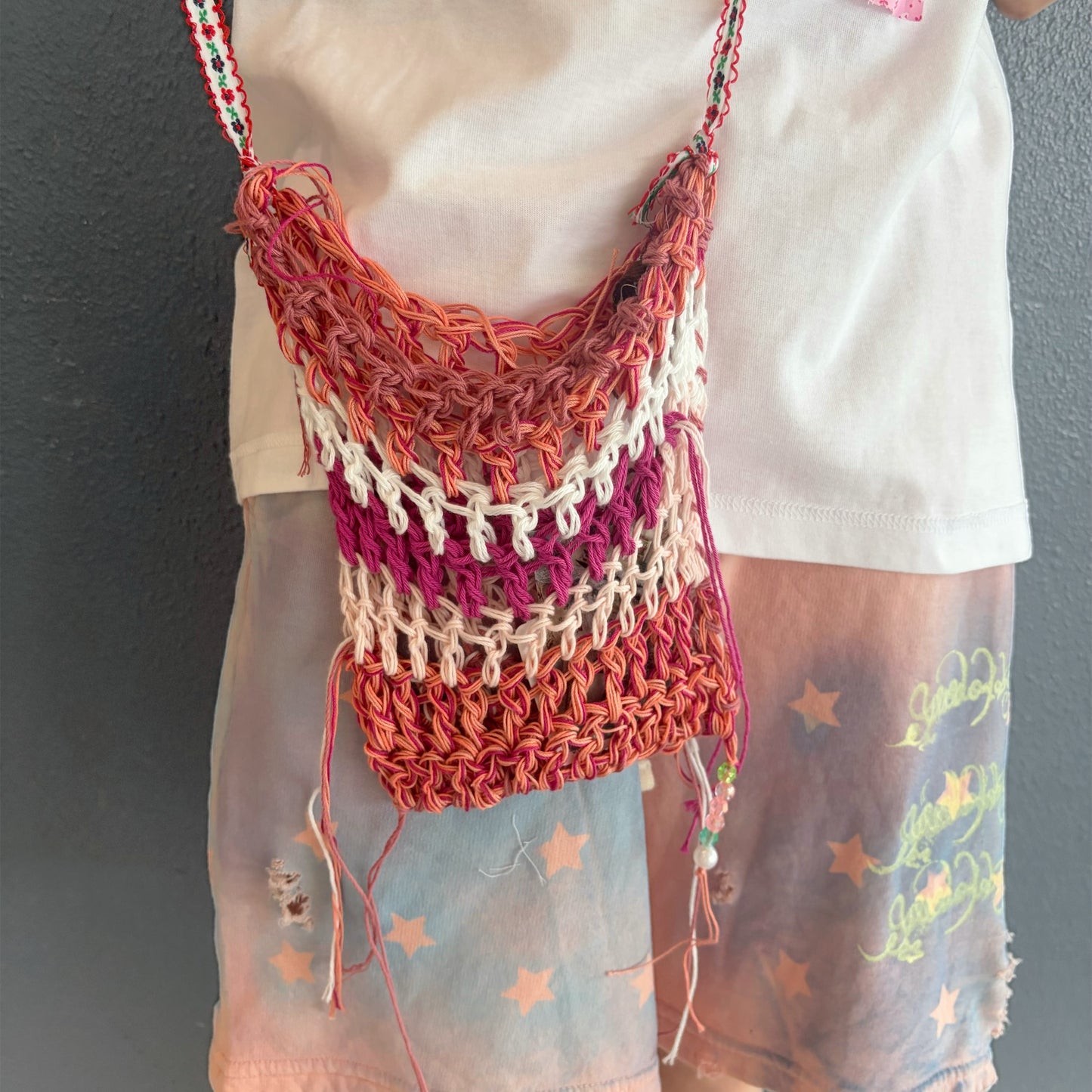 Knit mini bag B / ニットミニバッグ