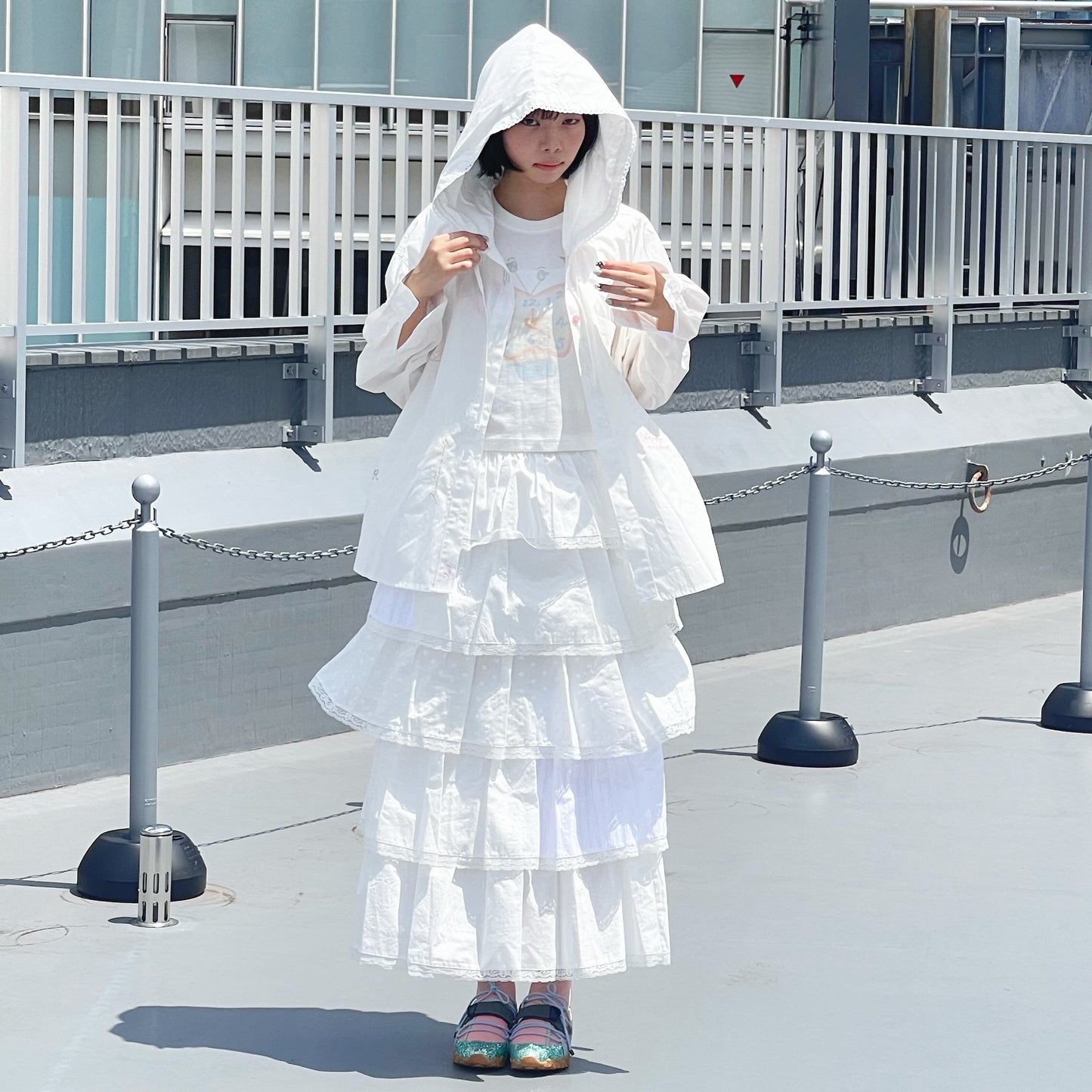Dottie tiered Skirt / White / フリルティアードスカート