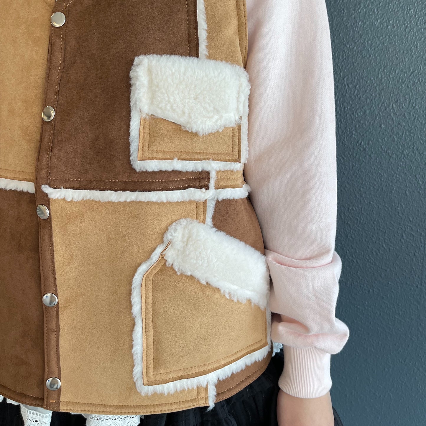 Suki sheepskin vest / Beige / シープスキンベスト