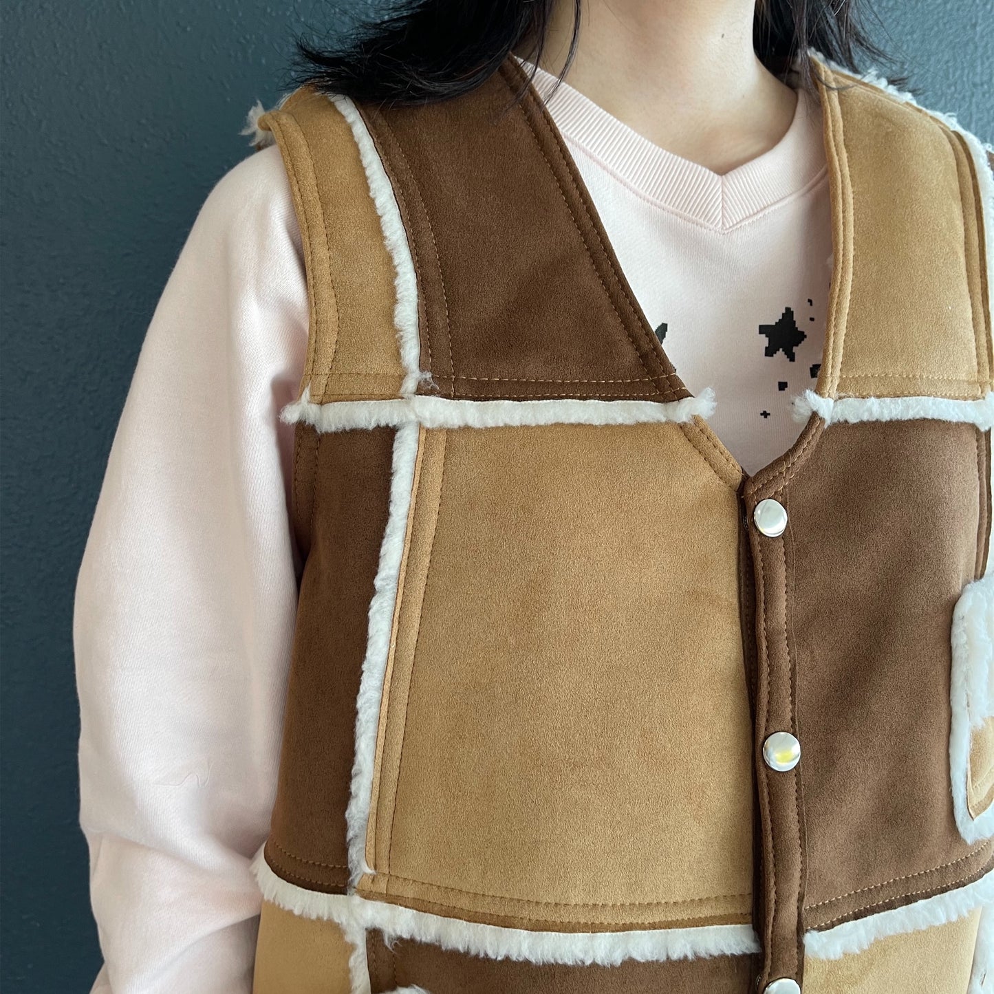 Suki sheepskin vest / Beige / シープスキンベスト