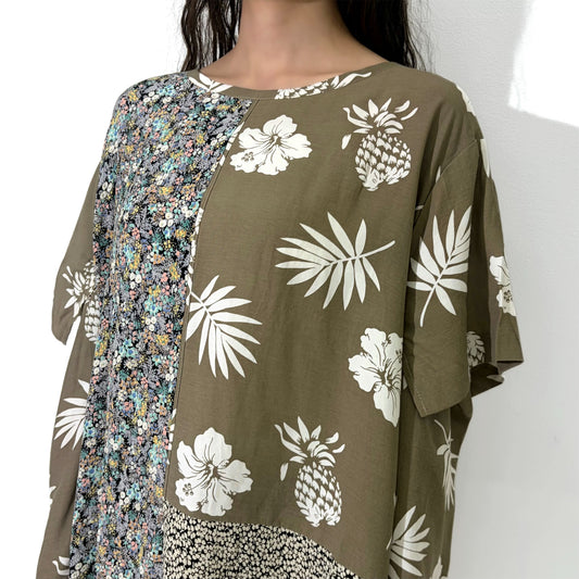 YEAH RIGHT!! / W SLEEVE TOPS / BEIGE / リメイクトップ