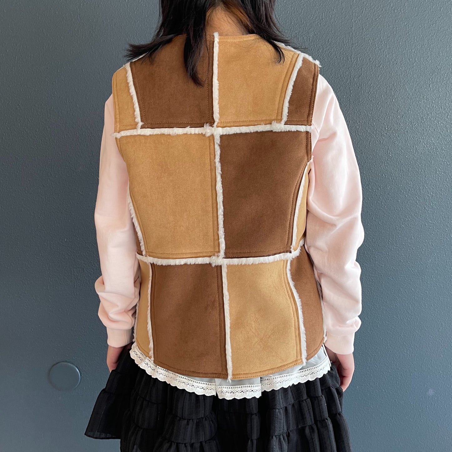 Suki sheepskin vest / Beige / シープスキンベスト