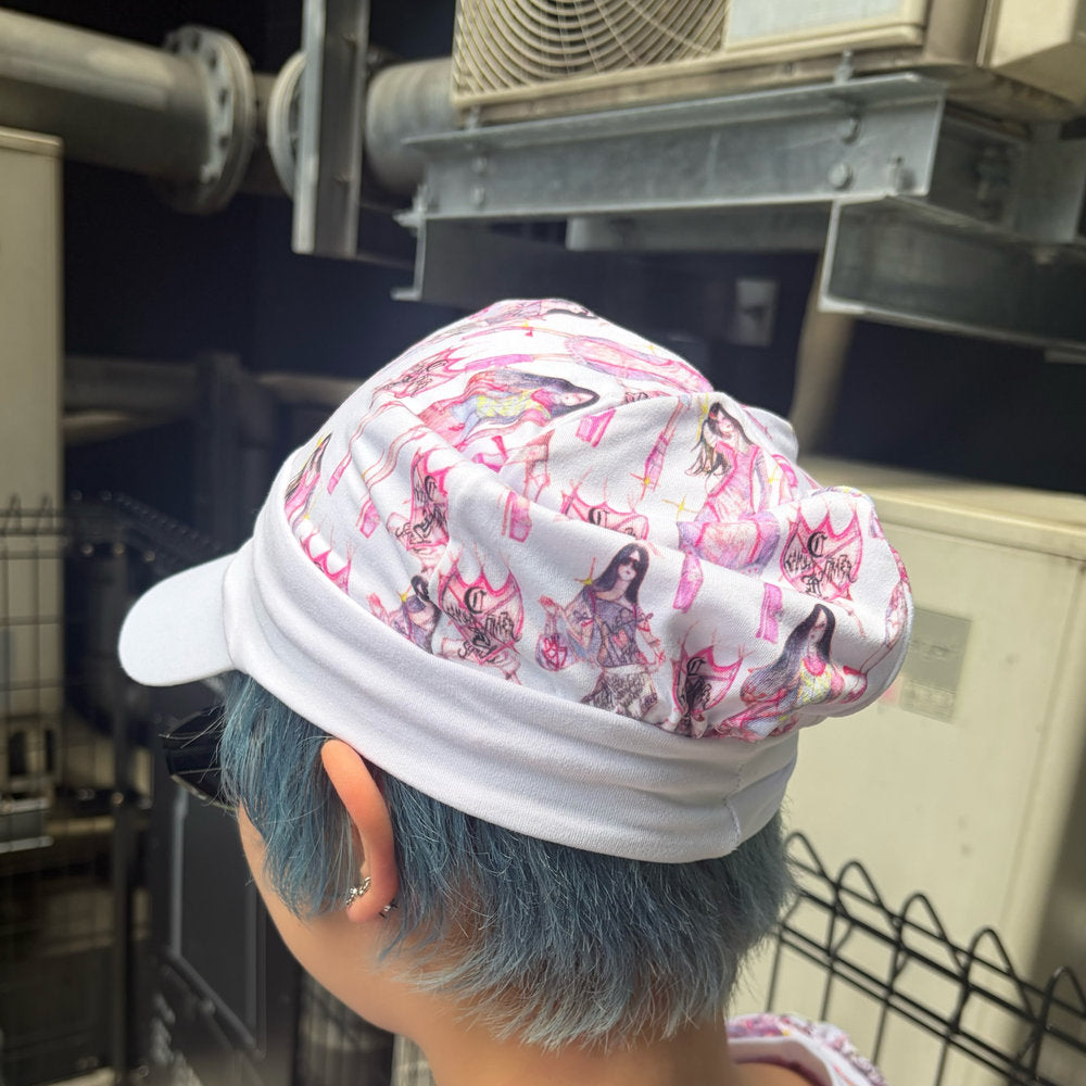 White baseball cap / グラフィックキャップ