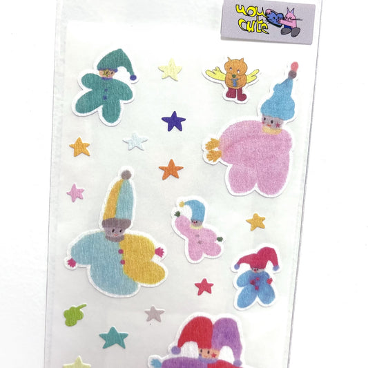 【uou_cute】Sticker- Magical Clowns / ステッカー