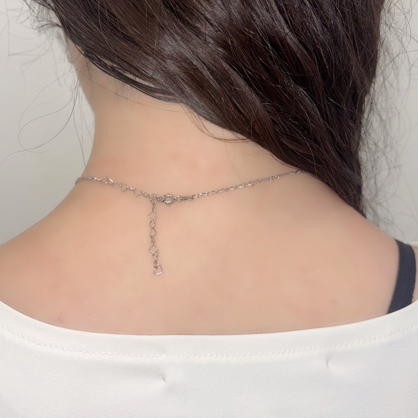 bear necklace / zirconia × moon stone / くまネックレス