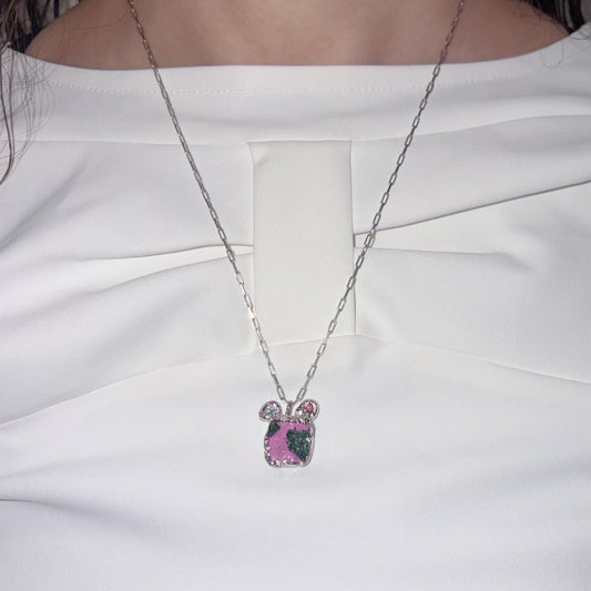 panda necklace / zirconia × dolomite / パンダネックレス