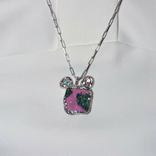 panda necklace / zirconia × dolomite / パンダネックレス