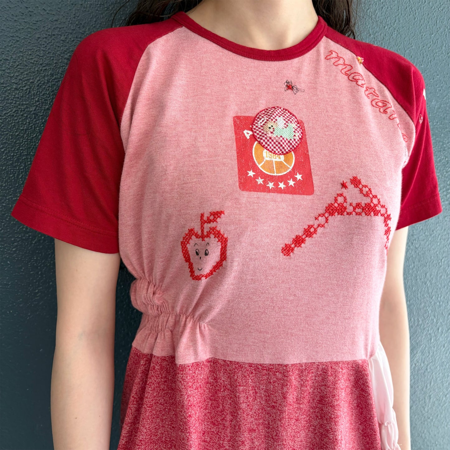 matane dress / Red,pink / Tシャツドレス