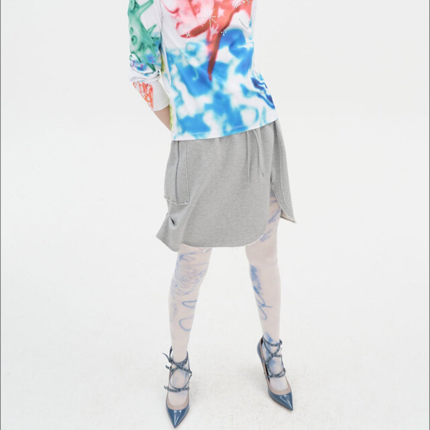 Drift Tights / Blue / グラフィックタイツ