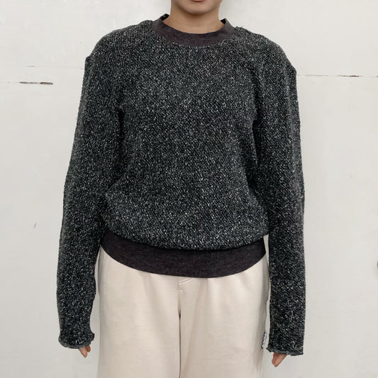 hanger trace knit pullover / dirk gray / ハンガートレーストップ